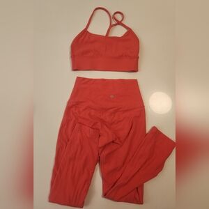 Lululemon Lipstick Pink Align Leggings Set SIZE 4